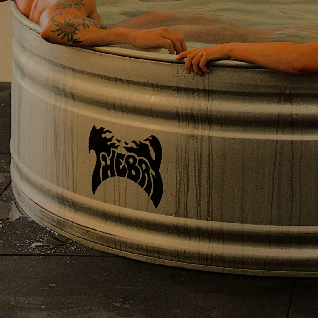 Ice bath at TheBay with its logo on the tub